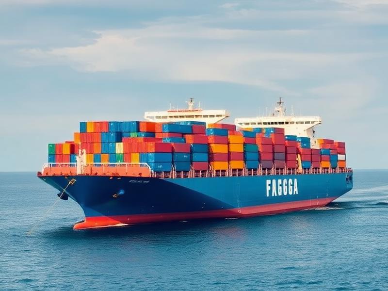 Large ocean freight vessel with shipping containers representing international ocean freight services