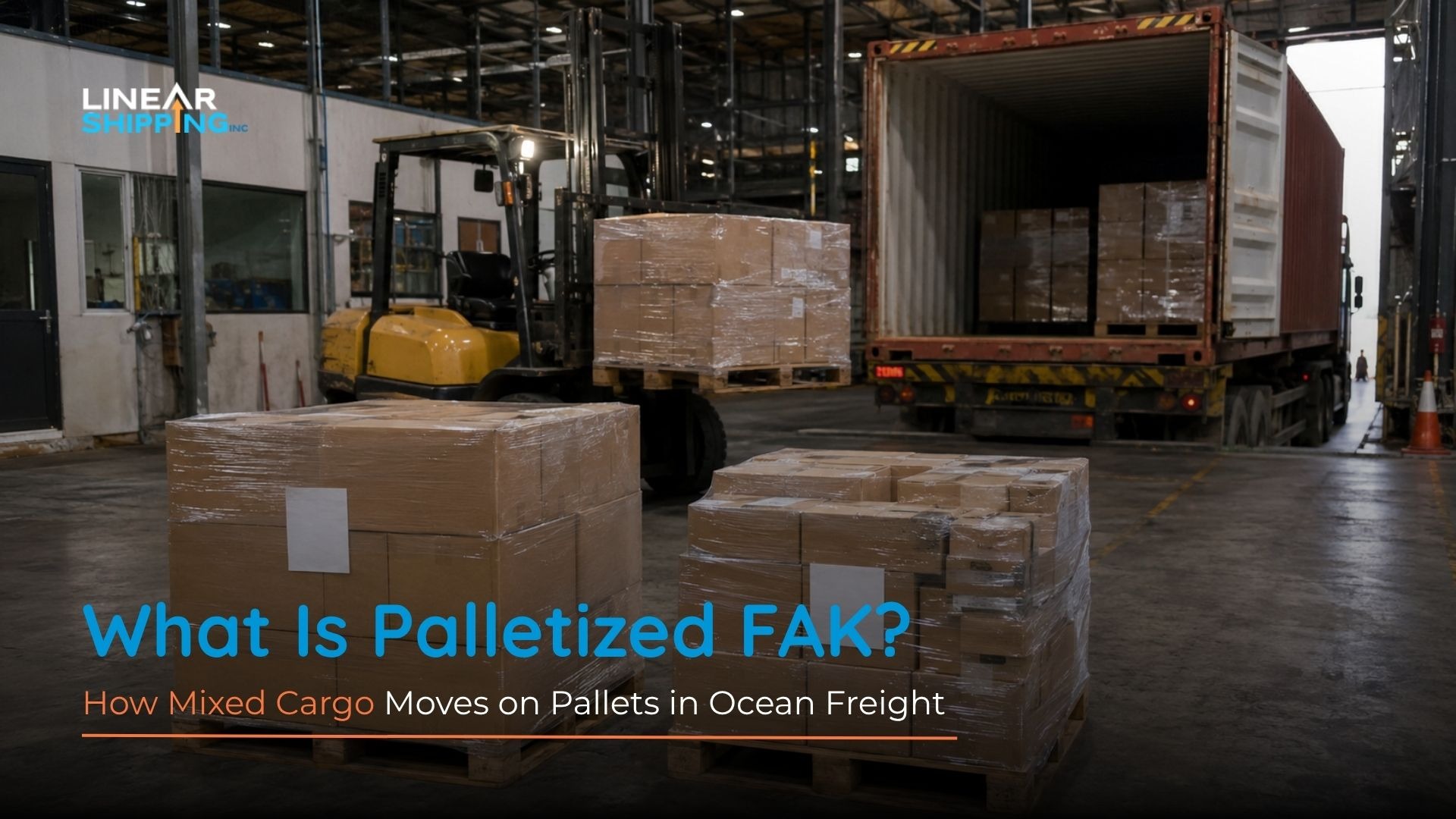 Palletized FAK ocean freight consolidation – Linear Shipping Inc.