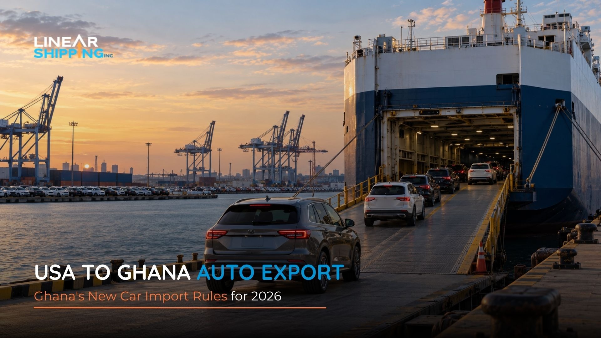 How to ship a car from USA to Ghana — 2026 rules, ports and cost guide